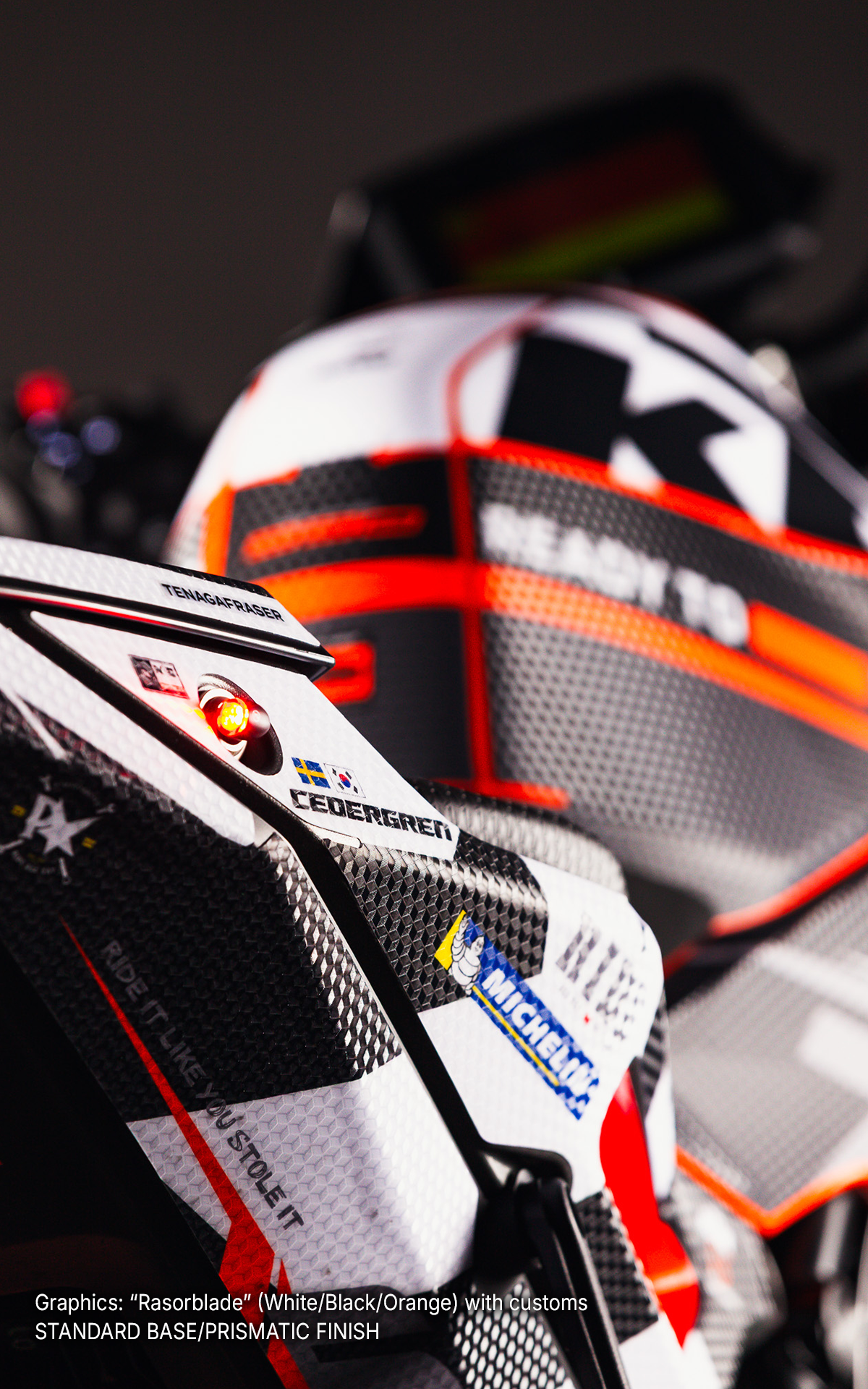 KTM 990 Duke GRAPHICS - "Rasorblade" (White/Black/Orange) - MotoProWorks