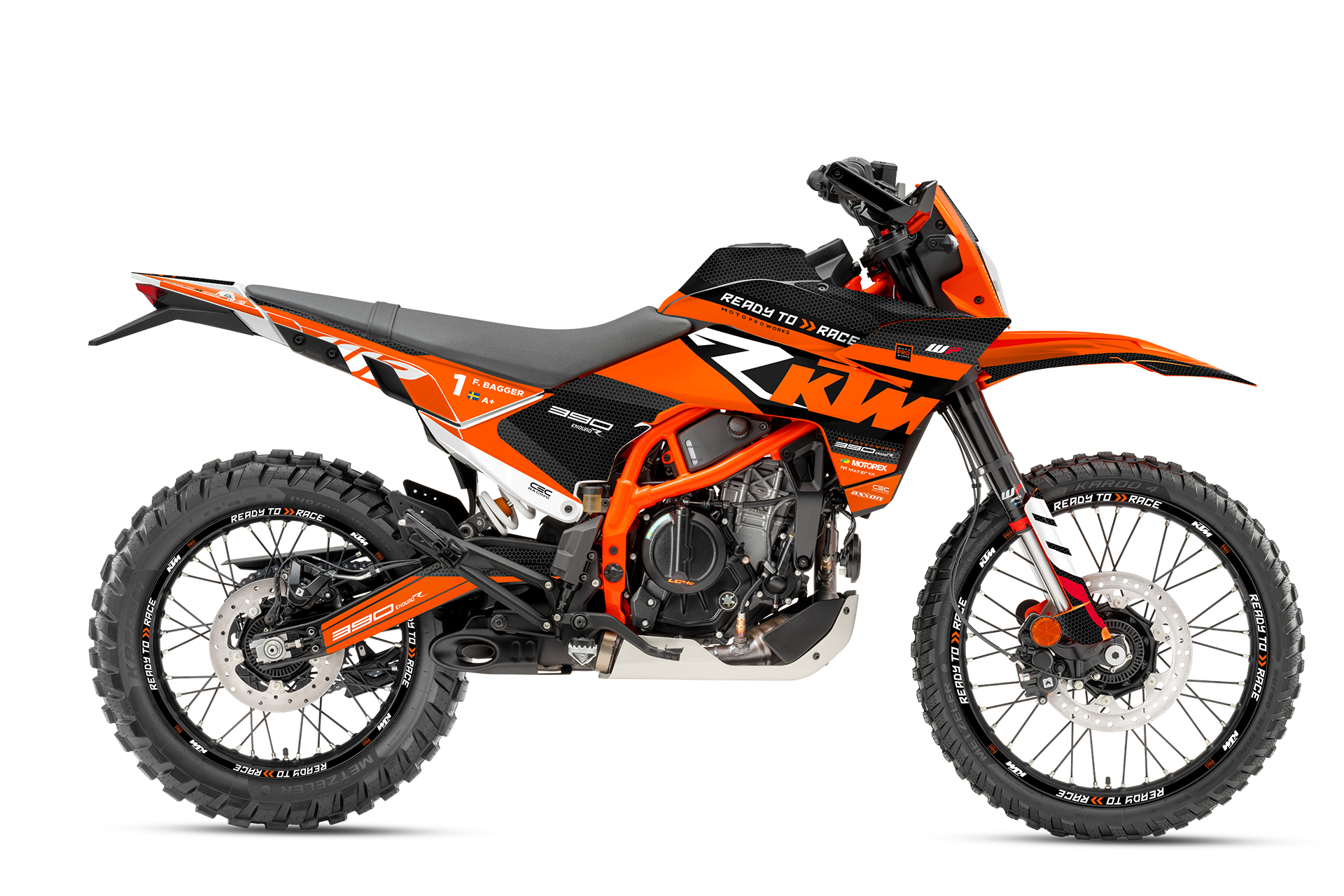 KTM 390 Enduro R GRAPHICS - "RR-Tech" (Orange) - MotoProWorks