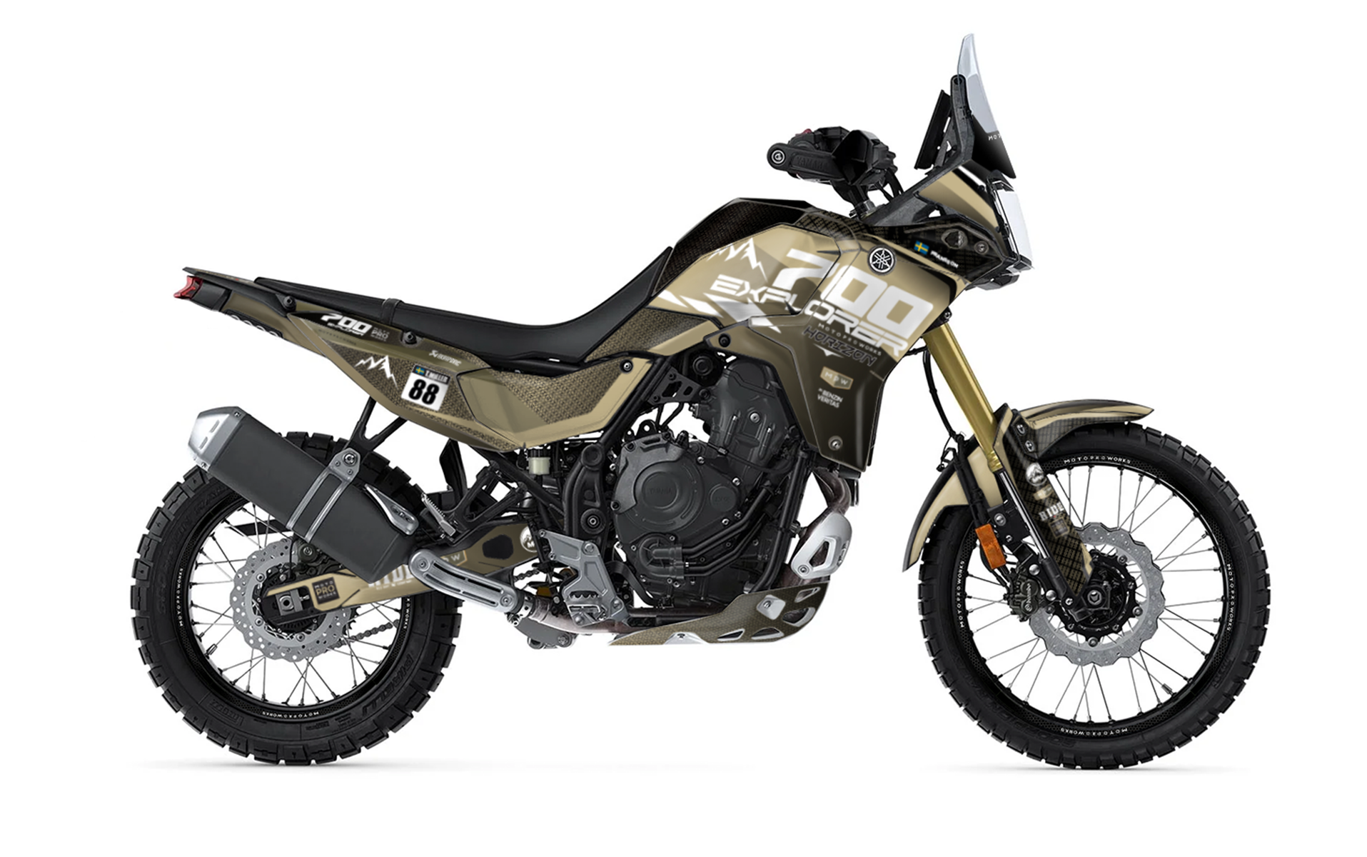 Yamaha Tenere 700 2025 Graphics - "Thrust" (Sand) - MotoProWorks