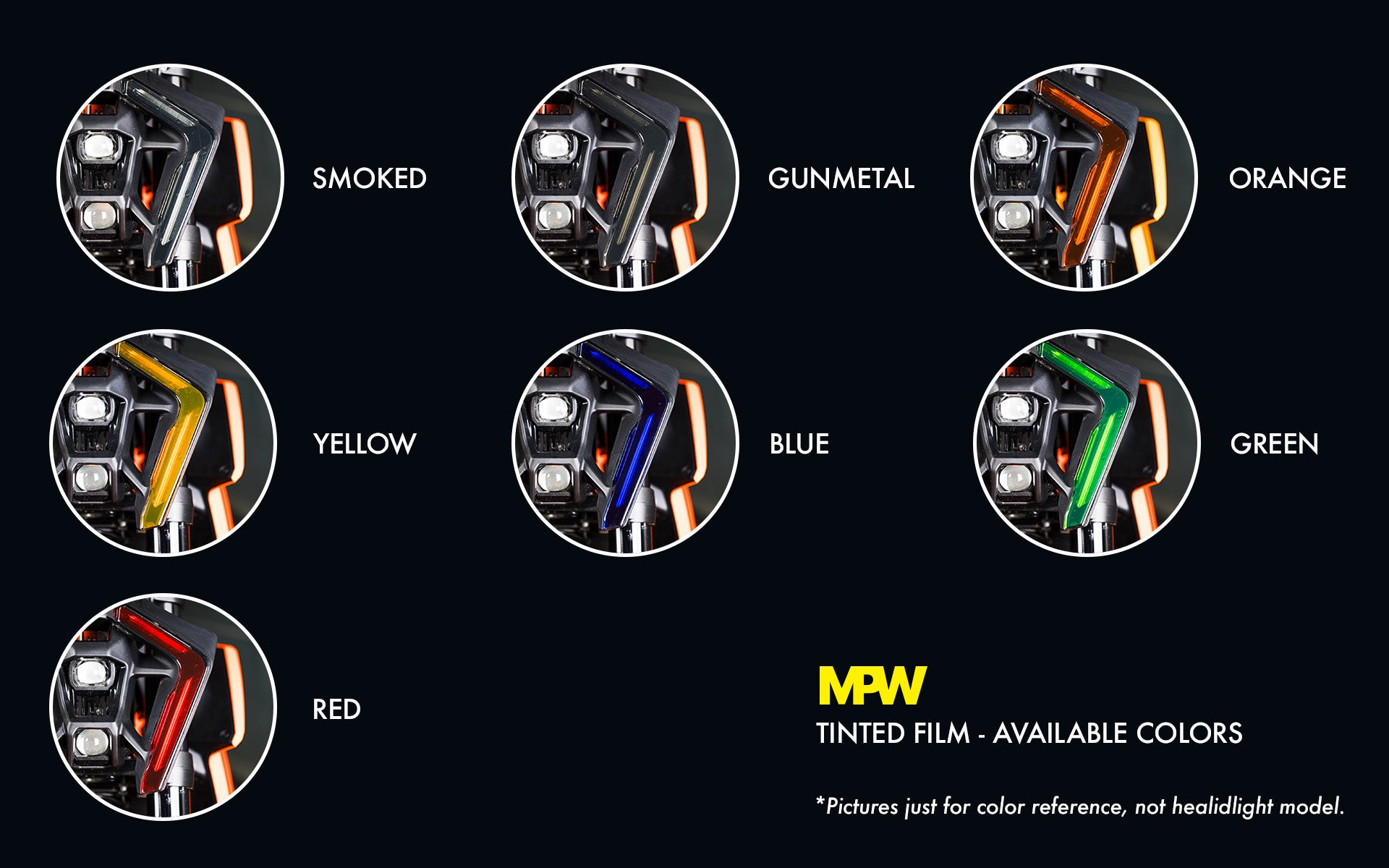 Premium Headlight Tinted Film for KTM 790/890 Adventure R/S - MotoProWorks