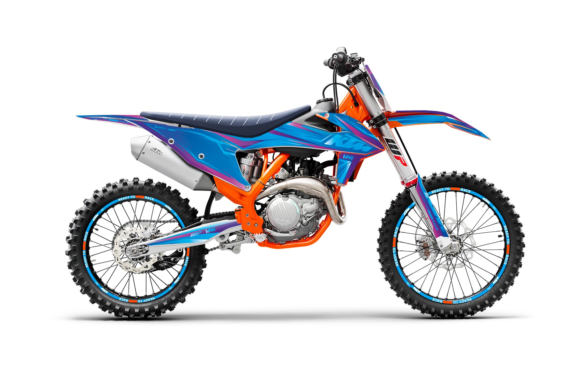 KTM EXC / EXC-F GRAPHICS - “Veltrix" (Blue) - MotoProWorks