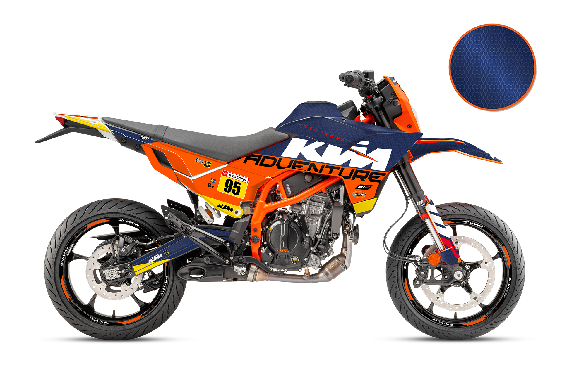 KTM 125 SMC-R GRAPHICS - "Waypointer" (Dawn/Honeycomb) - MotoProWorks