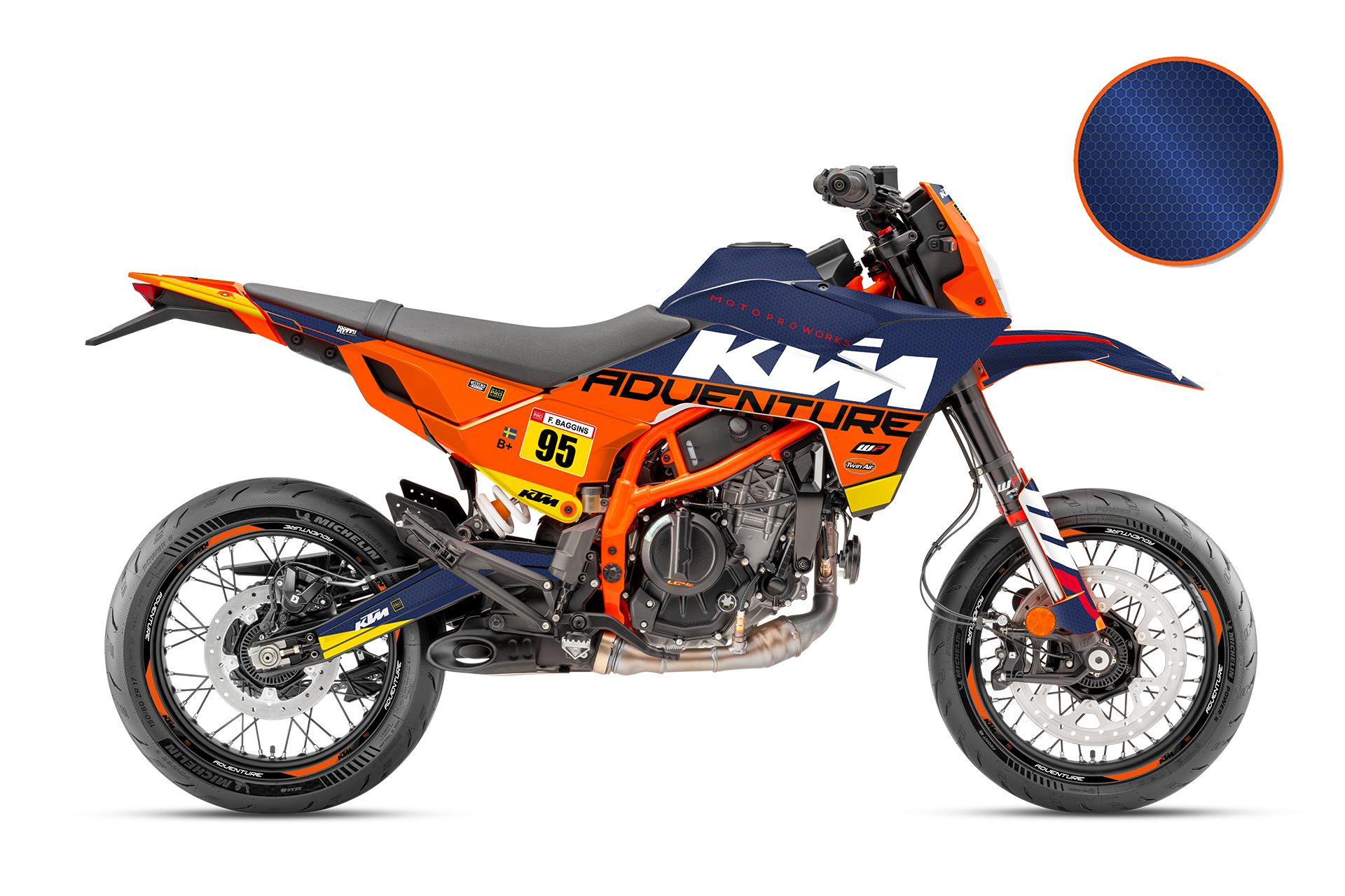 KTM 390 SMC-R GRAPHICS - "Waypointer" (Dawn/Honeycomb) - MotoProWorks