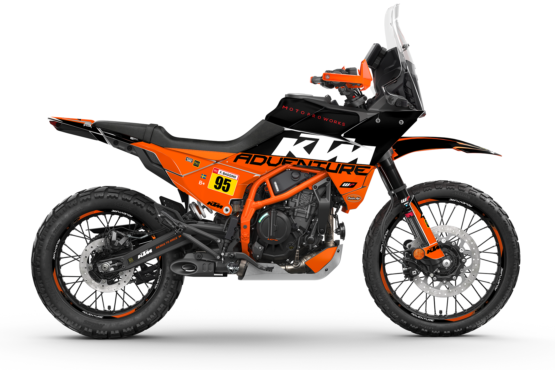 KTM 390 Adventure R / X GRAPHICS - "Waypointer" (Midnight) - MotoProWorks