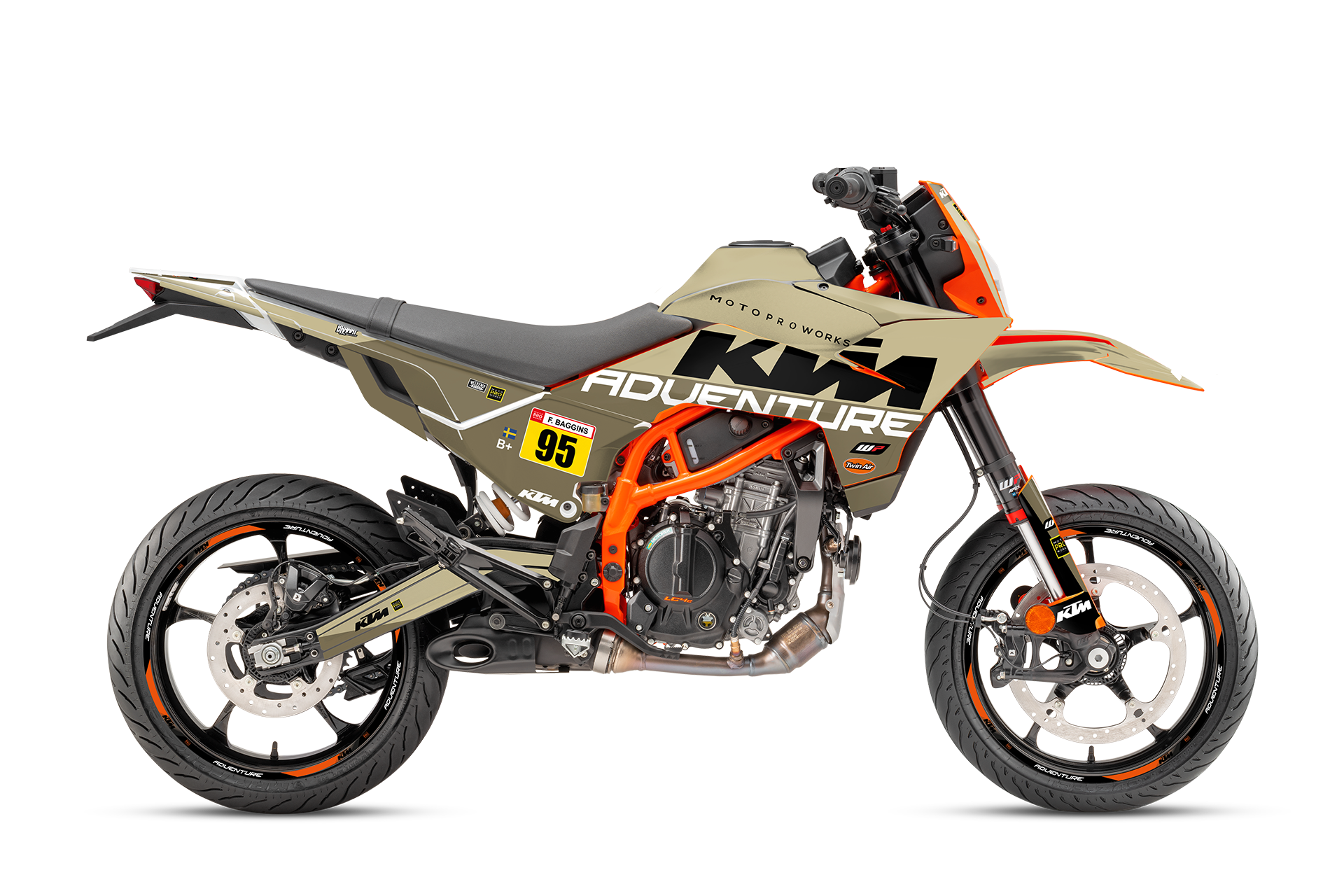 KTM 125 SMC-R GRAPHICS - "Waypointer" (Sand) - MotoProWorks