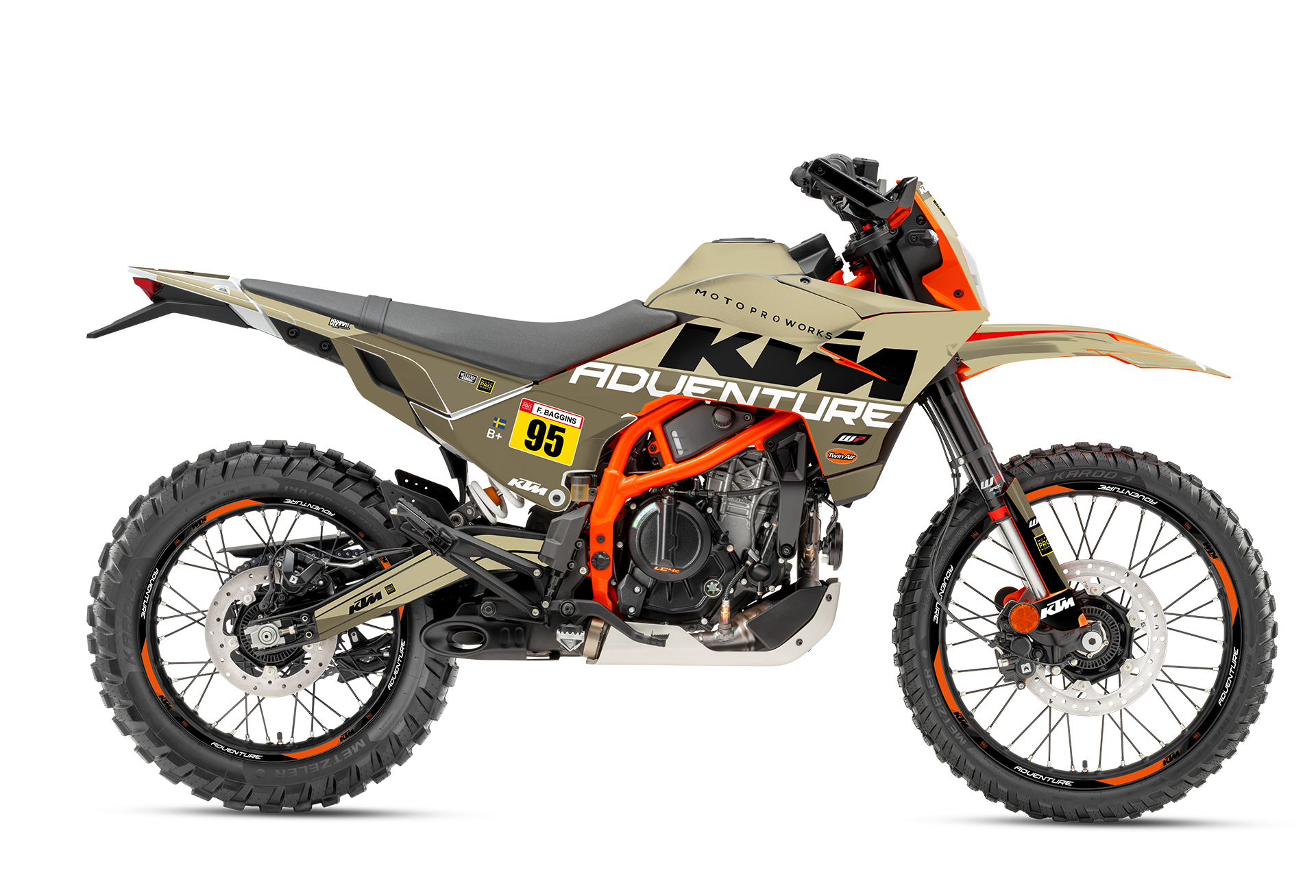 KTM 390 Enduro R GRAPHICS - "Waypointer" (Sand) - MotoProWorks
