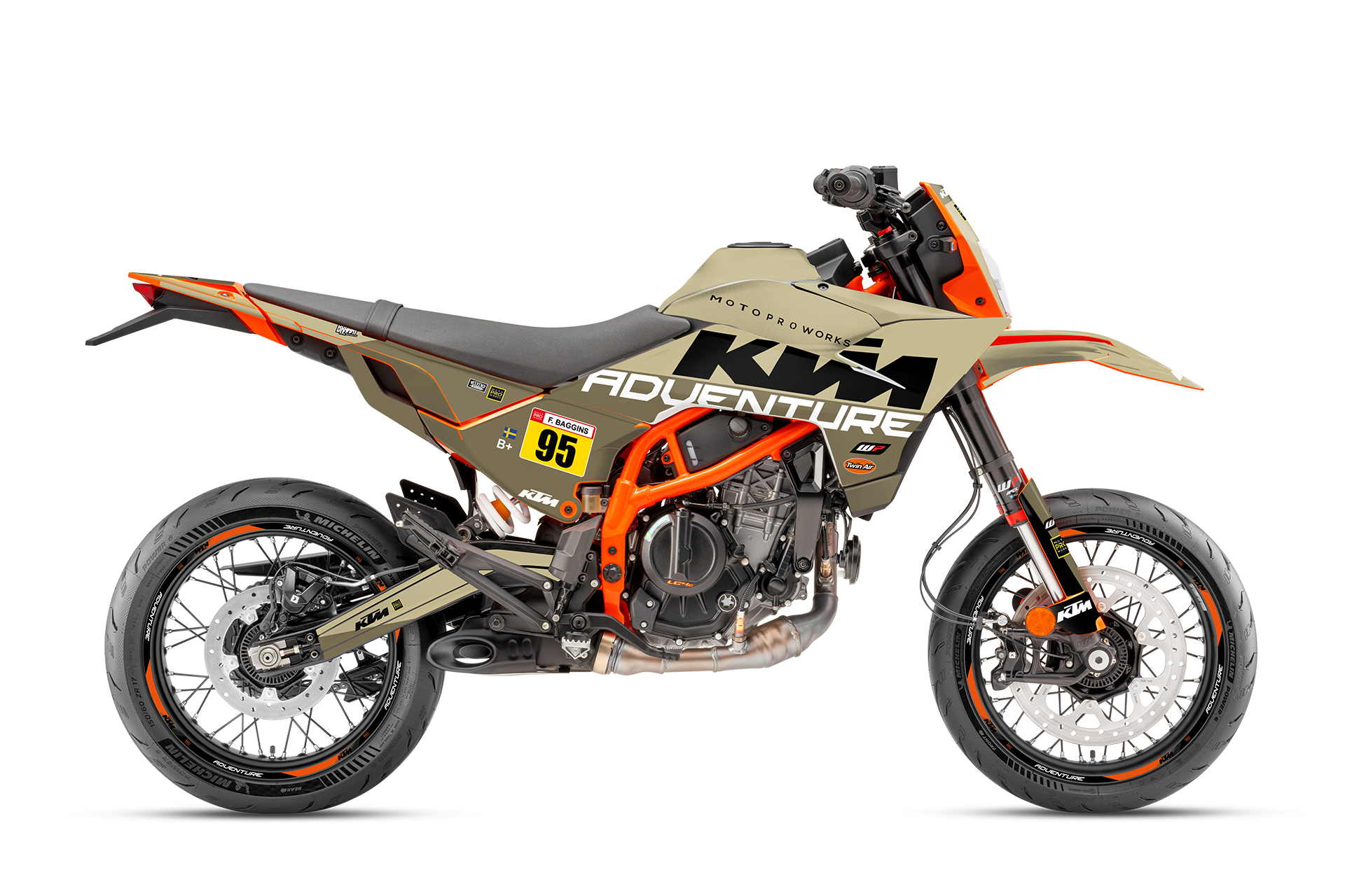 KTM 390 SMC-R GRAPHICS - "Waypointer" (Sand) - MotoProWorks