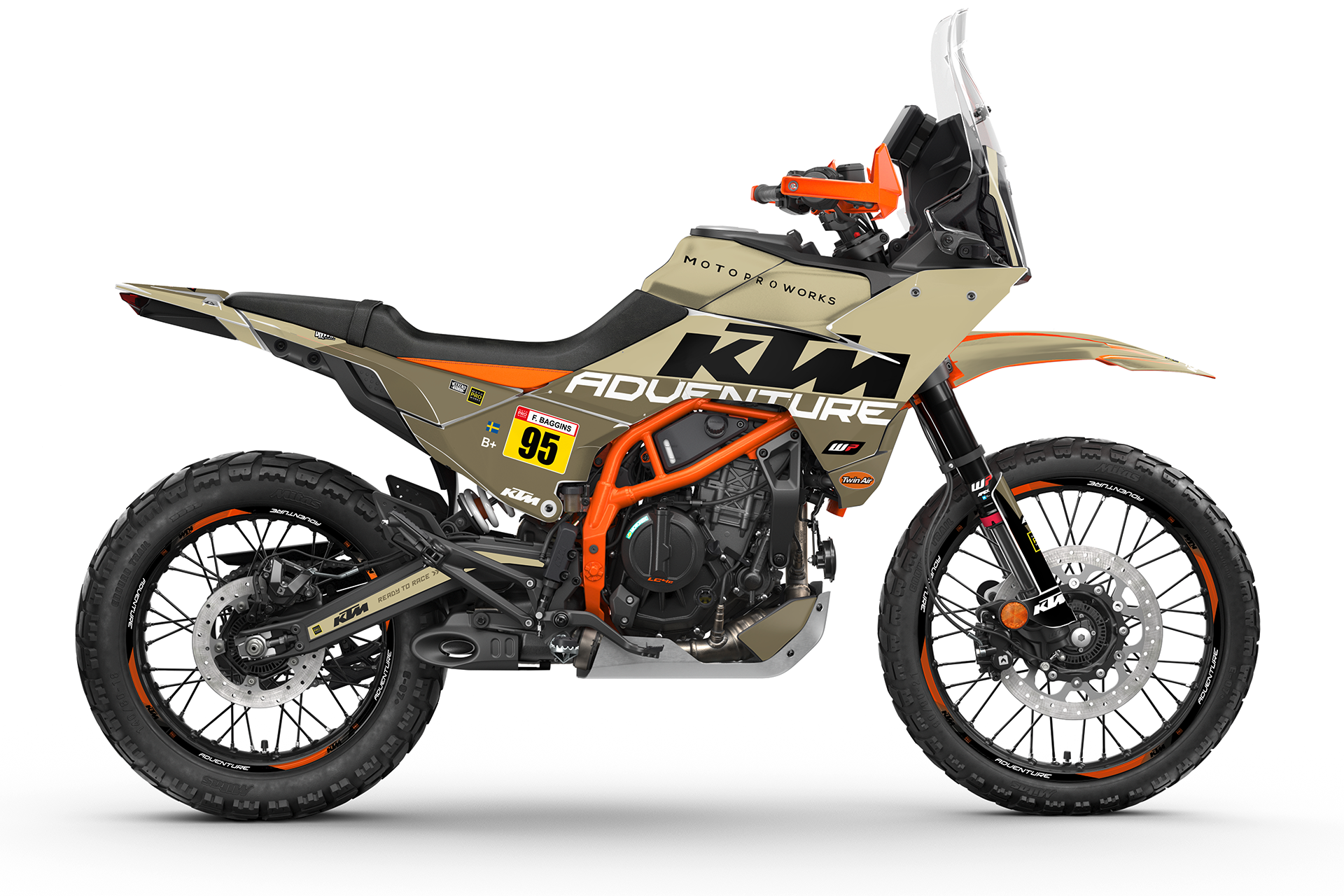 KTM 390 Adventure R / X GRAPHICS - "Waypointer" (Sand) - MotoProWorks