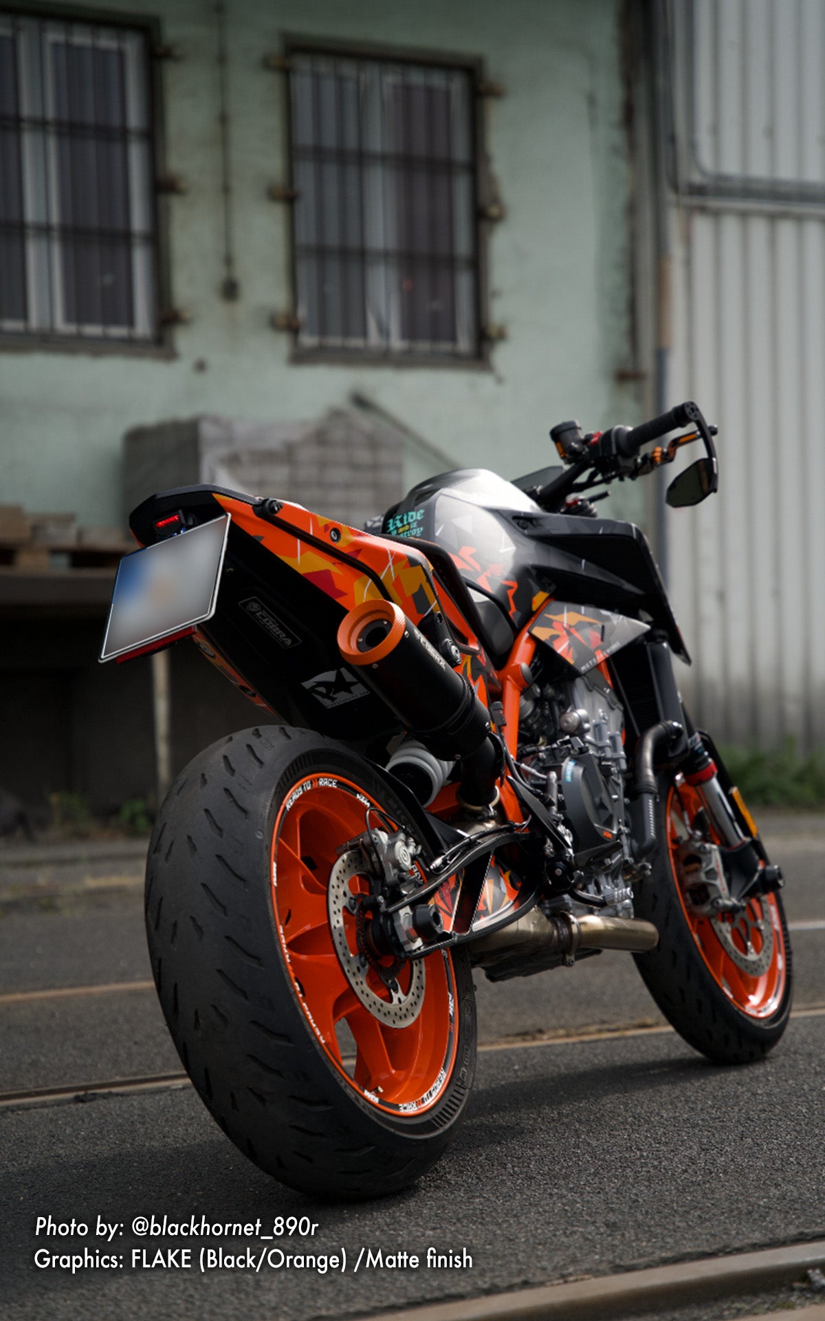 KTM 790/890 Duke GRAPHICS - "Flake" (Black/Orange) - MotoProWorks