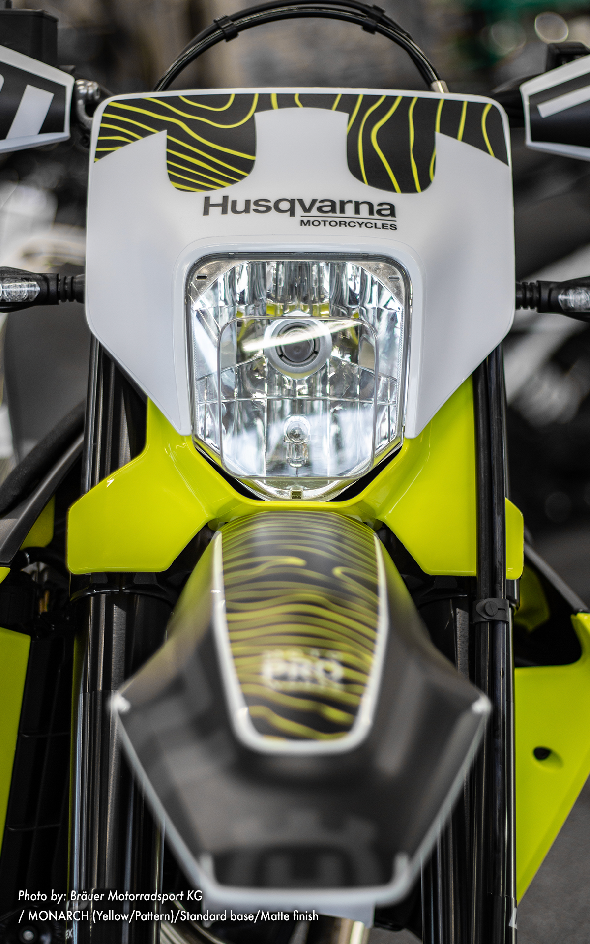 Husqvarna 701 Enduro Graphics - "Monarch" (Yellow/Pattern) - MotoProWorks