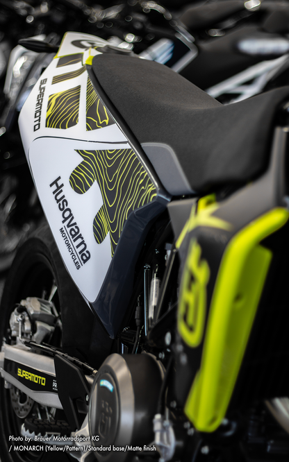Husqvarna 701 Enduro Graphics - "Monarch" (Yellow/Pattern) - MotoProWorks