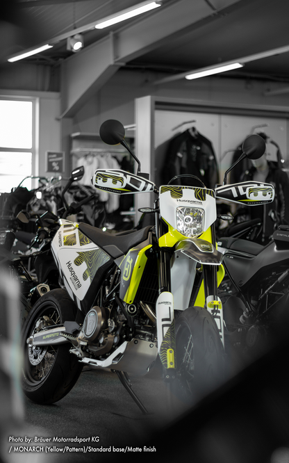 Husqvarna 701 Enduro Graphics - "Monarch" (Yellow/Pattern) - MotoProWorks