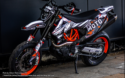 KTM 690 SMC-R GRAPHICS - "Phantom" (White) - MotoProWorks