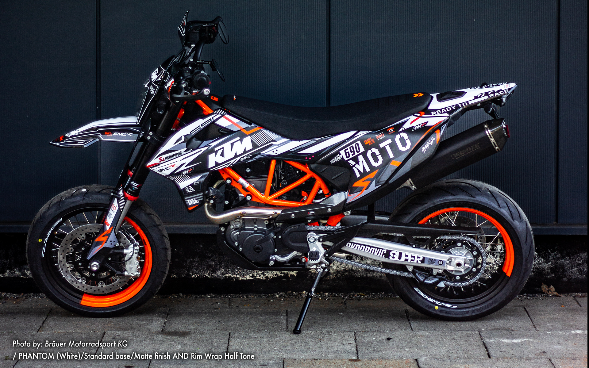 KTM 690 Enduro GRAPHICS - "Phantom" (White) - MotoProWorks