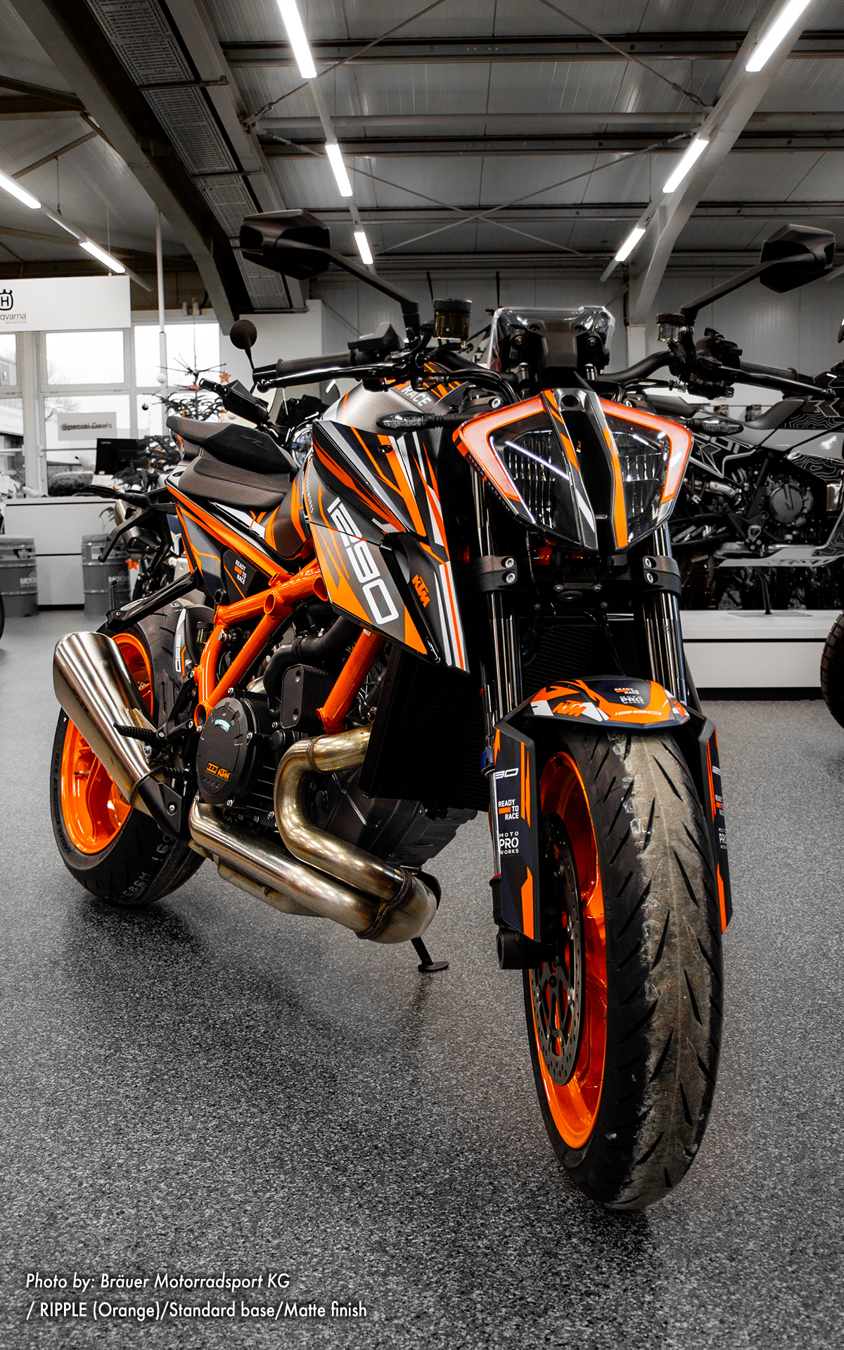 KTM 1290 Super Duke R GRAPHICS - "Ripple" (Orange) - MotoProWorks