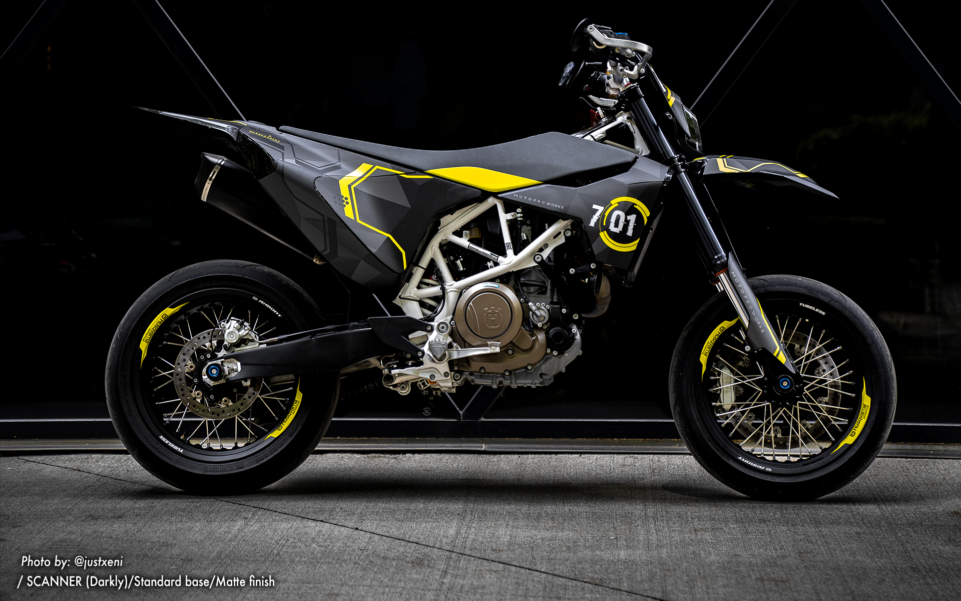 Husqvarna 701 Enduro Graphics - "SCANNER" (darkly) - MotoProWorks