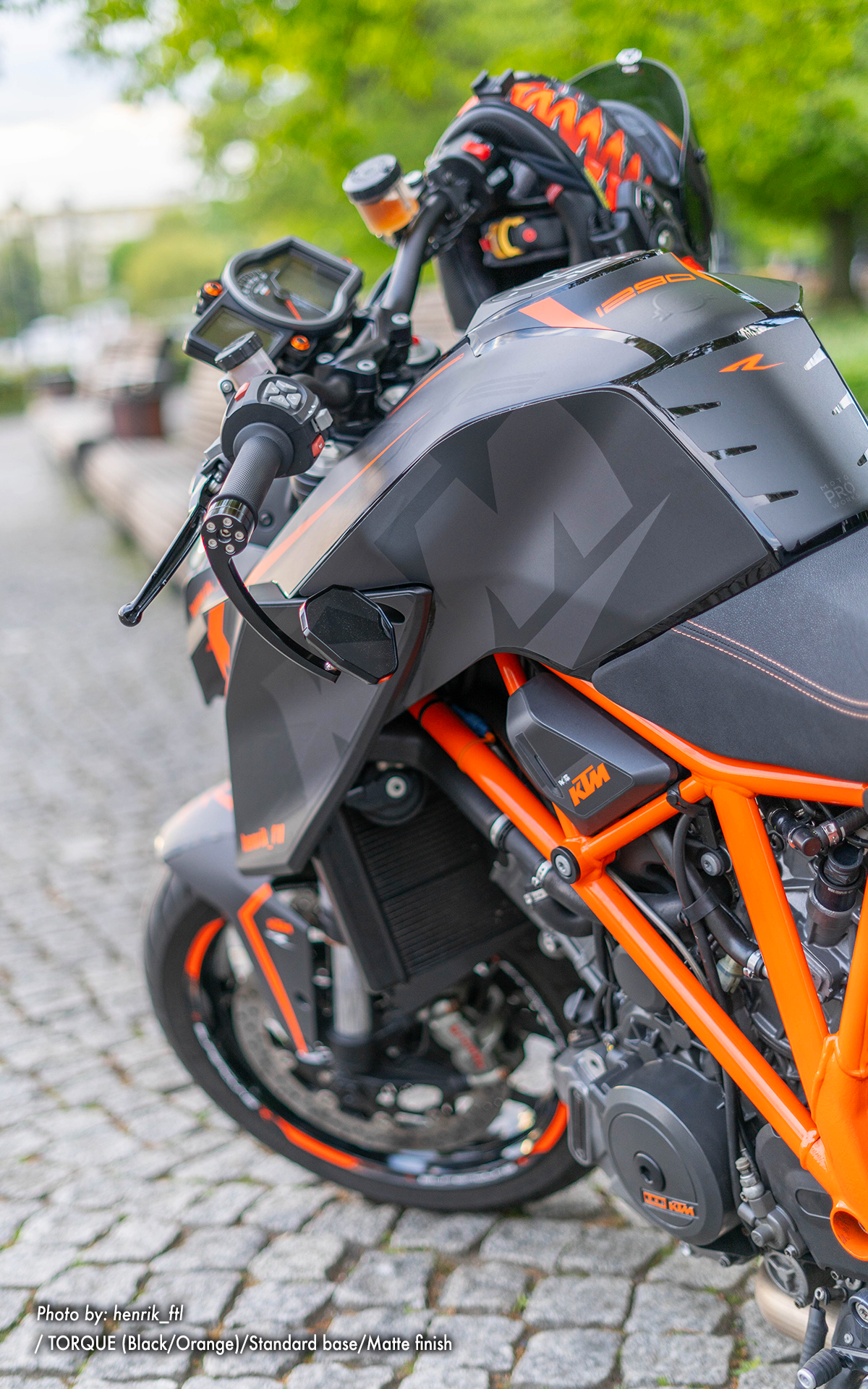 KTM 1290 Super Duke R GRAPHICS - "Torque" (Black/Orange) - MotoProWorks