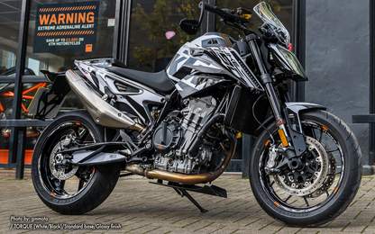 KTM 890 Duke R GRAPHICS - "Torque" (White/Black) - MotoProWorks