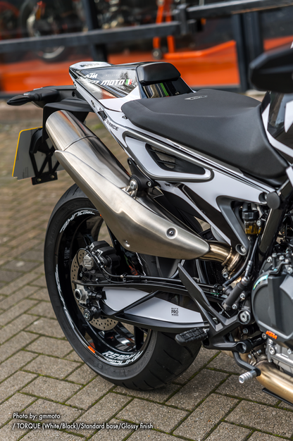 KTM 790 Duke GRAPHICS - "Torque" (White/Black) - MotoProWorks