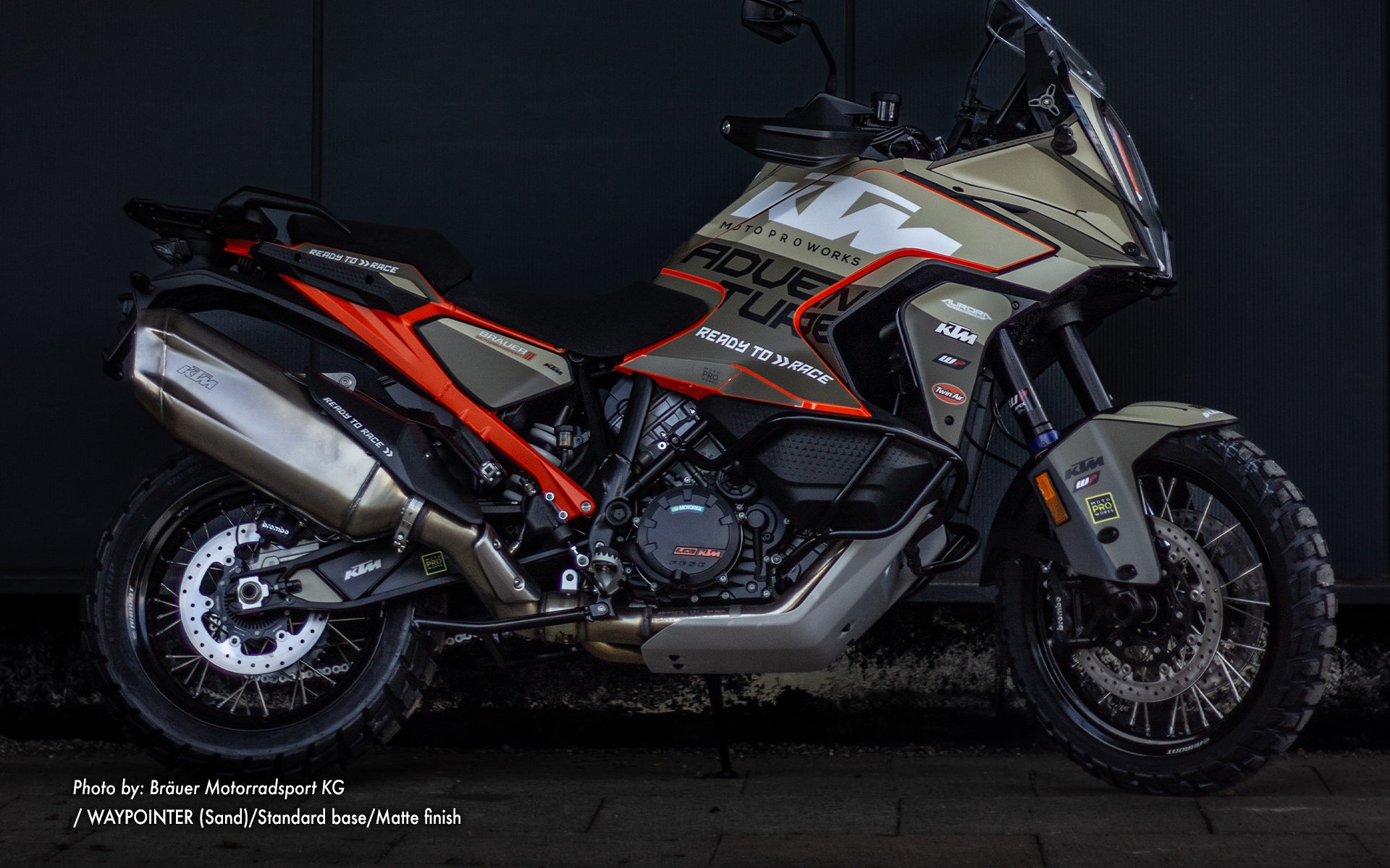 KTM 1290 Super Adventure 2021-2024 GRAPHICS - "Waypointer" (Sand) - MotoProWorks