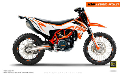 KTM 690 SMC-R GRAPHICS - "Torque" (Solid/Orange/White) - MotoProWorks