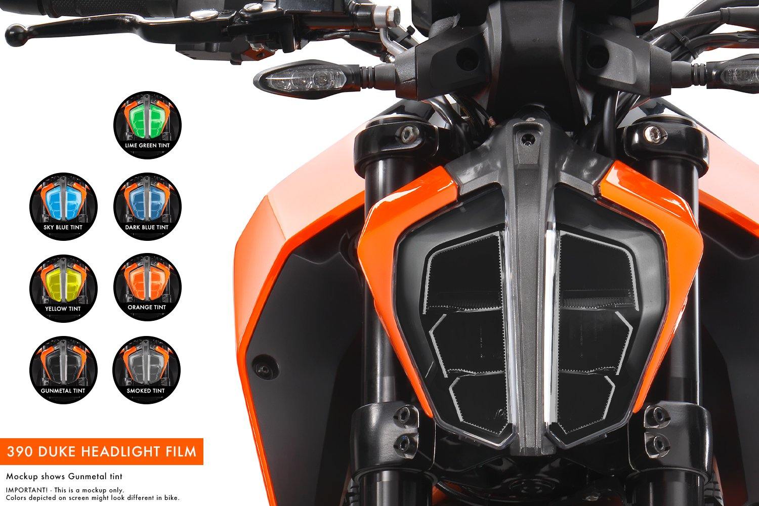 Premium Headlight Tinted Film for KTM 125/200/250/390 Duke (2017-2023) - MotoProWorks