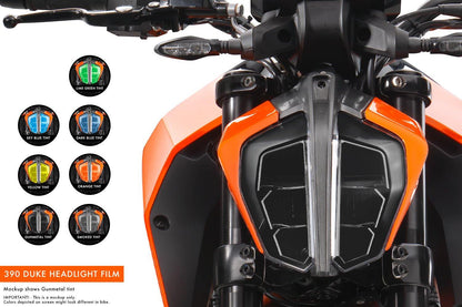 Premium Headlight Tinted Film for KTM 125/200/250/390 Duke (2017-2023) - MotoProWorks