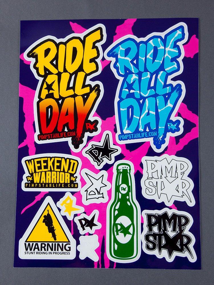 Pimpstar Sticker Sheets All Day Edition - MotoProWorks