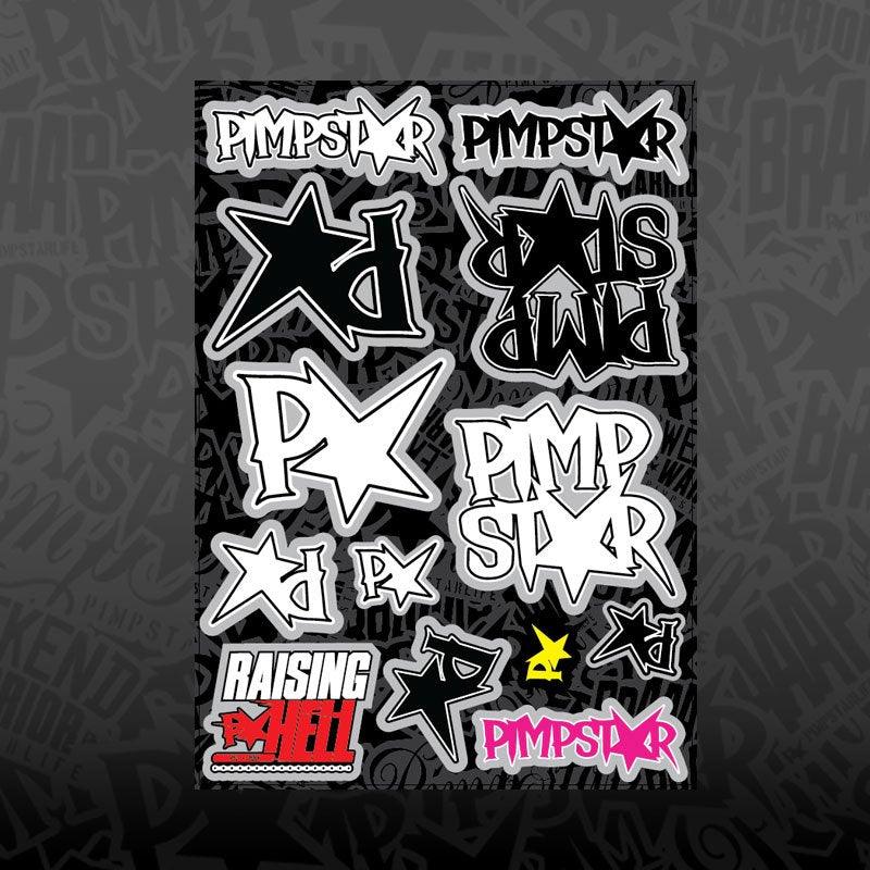 Pimpstar Sticker Sheets - Logo Edition - MotoProWorks