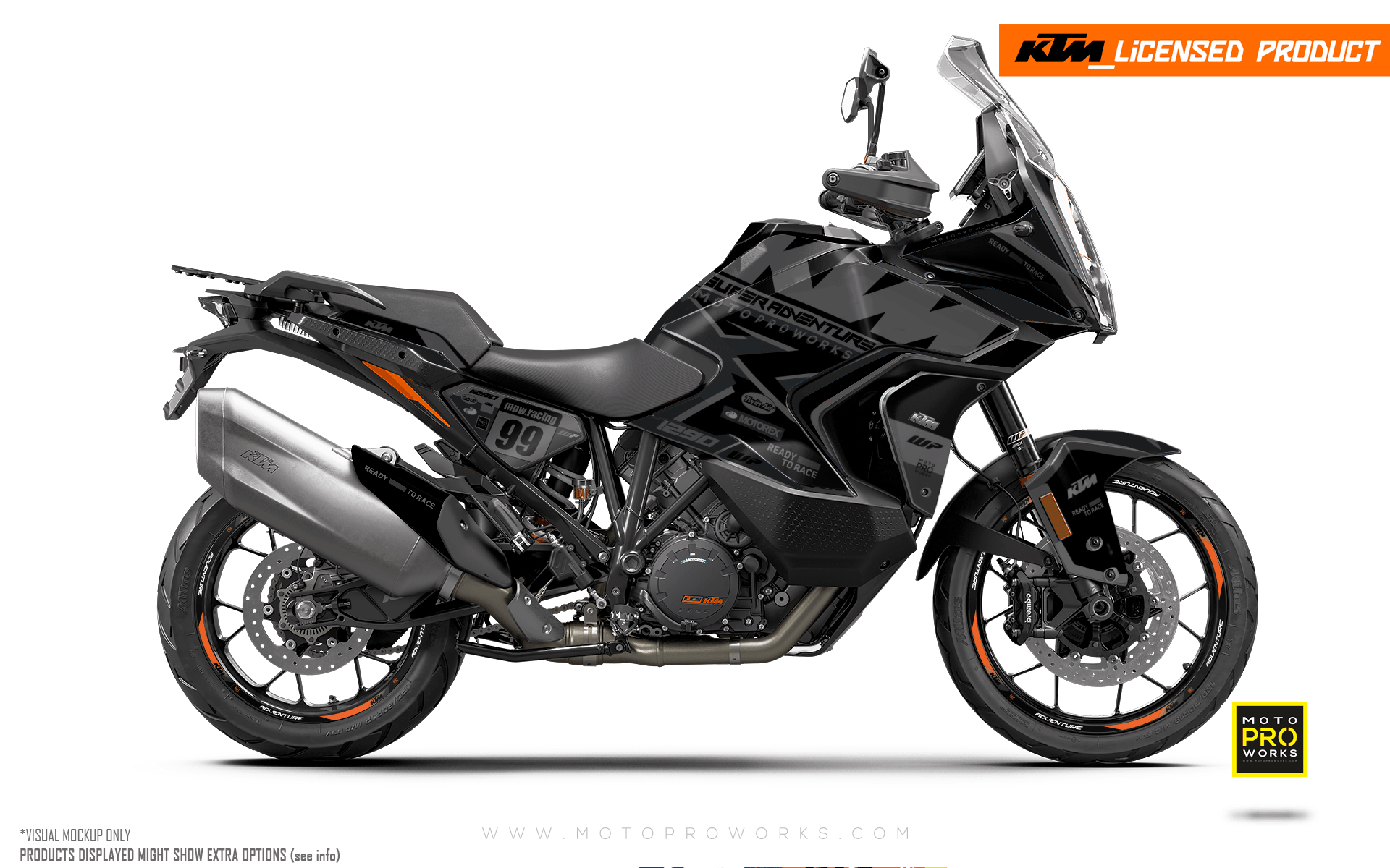 KTM 1290 Super Adventure GRAPHICS - "Atlantic" (Black) - MotoProWorks