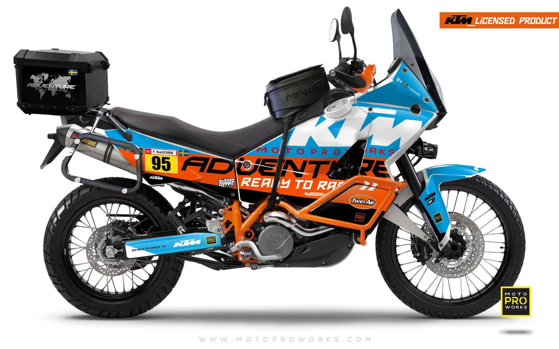 KTM 950/990 Adventure GRAPHICS - "WAYPOINTER" (ocean) - MotoProWorks