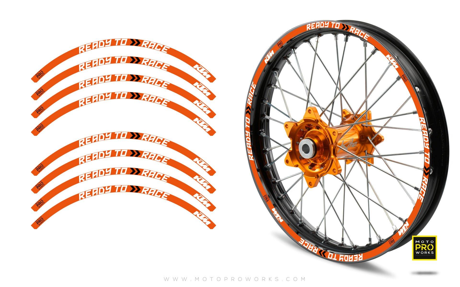 Rim Stripes - KTM "Ready To Race" (Orange) - MotoProWorks