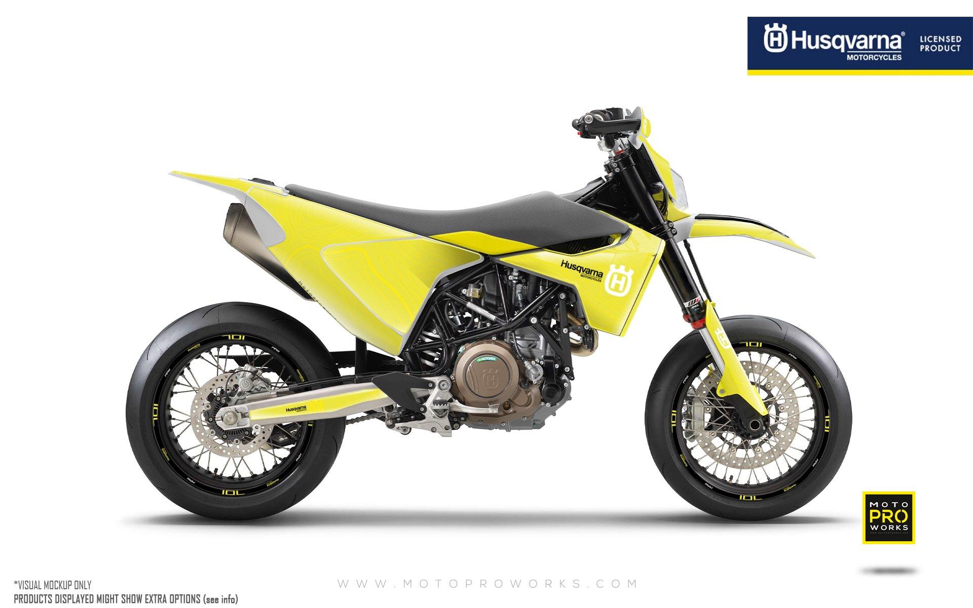 Husqvarna 701 GRAPHICS - "Topography" (Yellow) - MotoProWorks