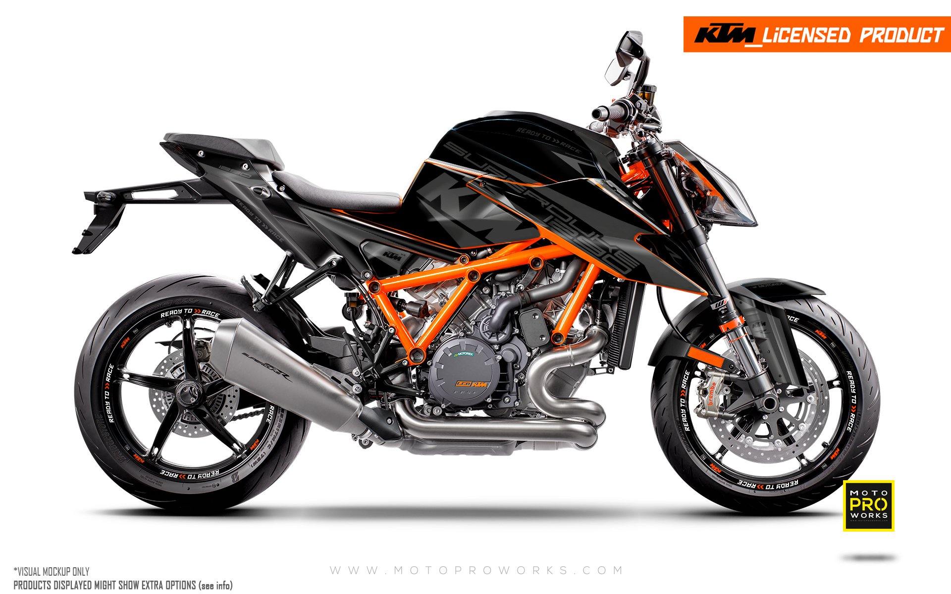 KTM 1290 Super Duke R GRAPHICS - "Torque" (Black) - MotoProWorks