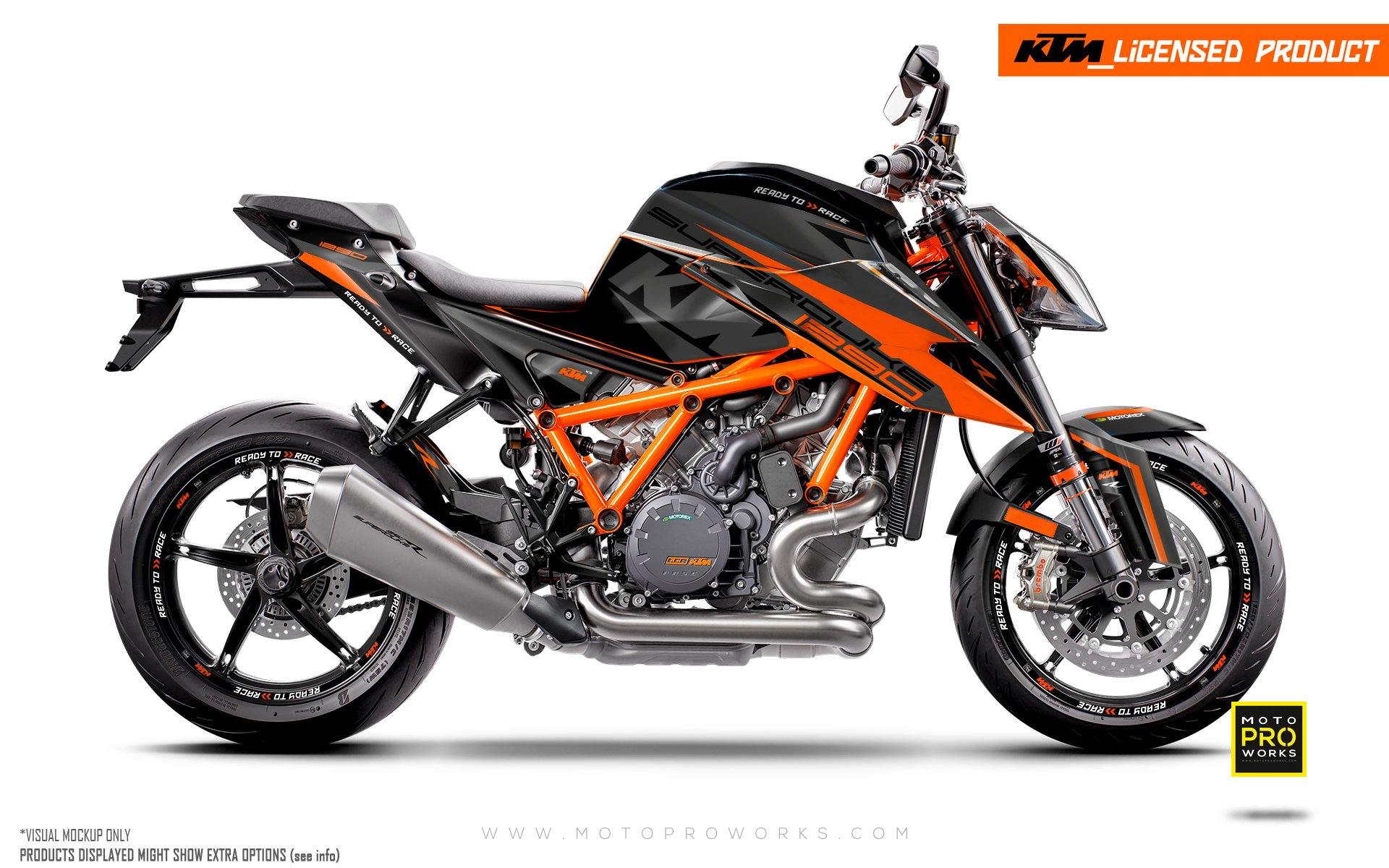 KTM 1290 Super Duke R 2020-2023 GRAPHICS - "Torque" (Black/Orange) - MotoProWorks