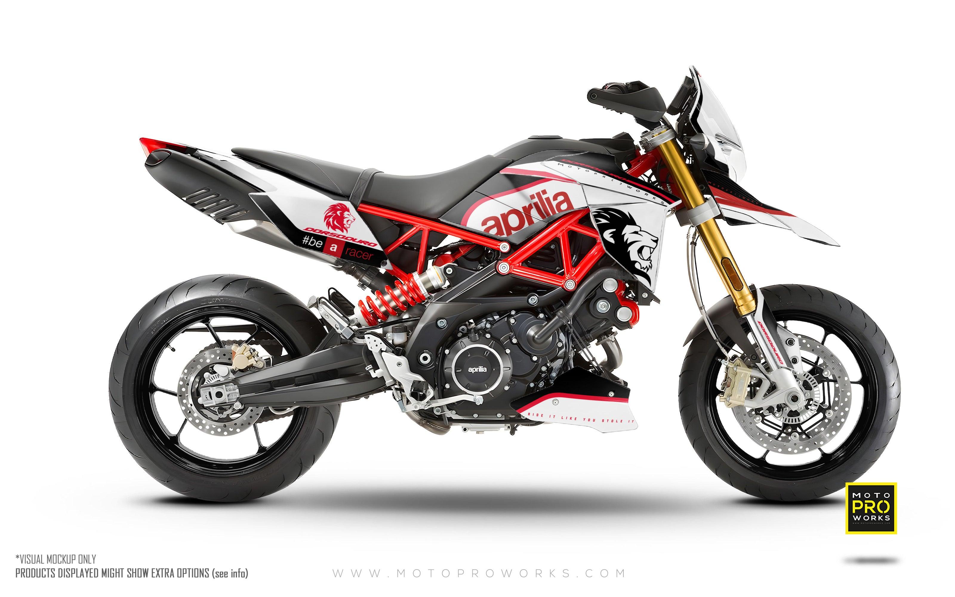 Aprilia Dorsoduro 750 / 900 / 1200 GRAPHICS - "Roar" (black/white) - MotoProWorks