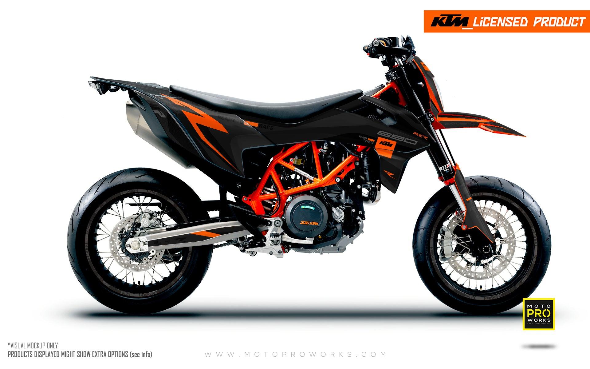 KTM 690 SMC-R GRAPHICS - "Torque Reloaded" (Black/Orange) - MotoProWorks
