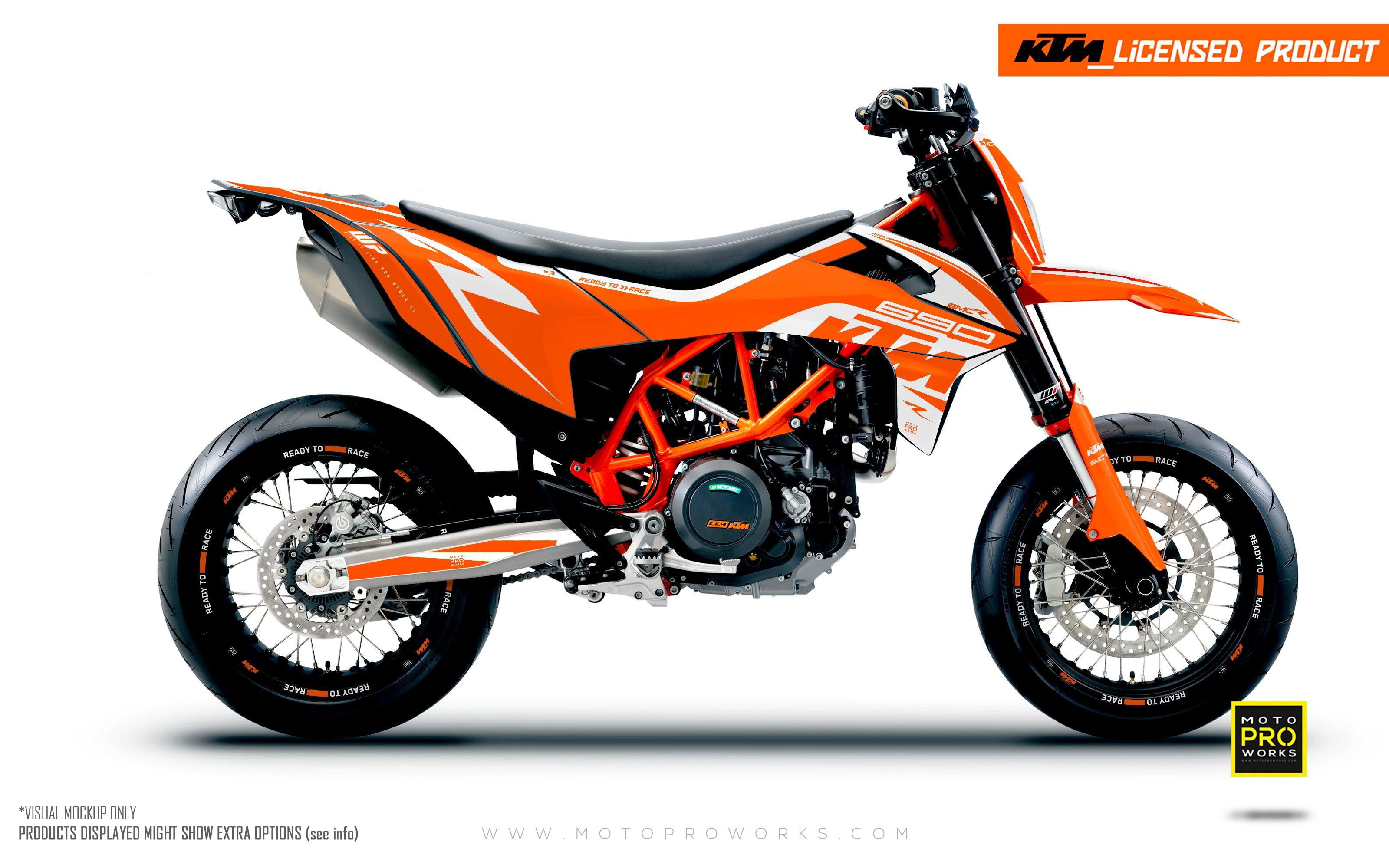 KTM 690 SMC-R GRAPHICS - "Torque" (Solid/Orange) - MotoProWorks