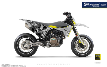Husqvarna 701 GRAPHICS - "Flake" (Grey/Black) - MotoProWorks