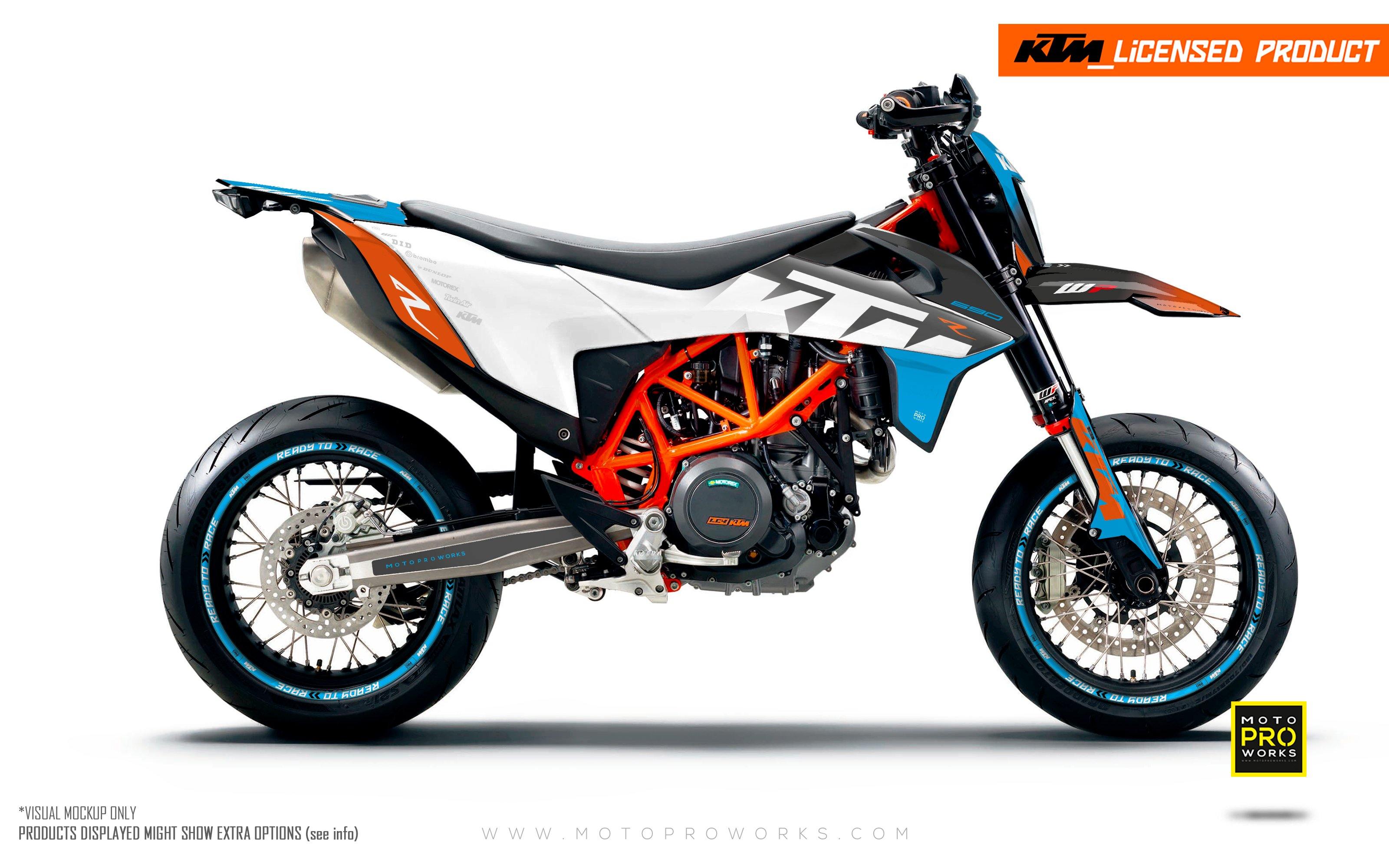 KTM GRAPHICS - "Ghost" (Blue/Orange) - MotoProWorks