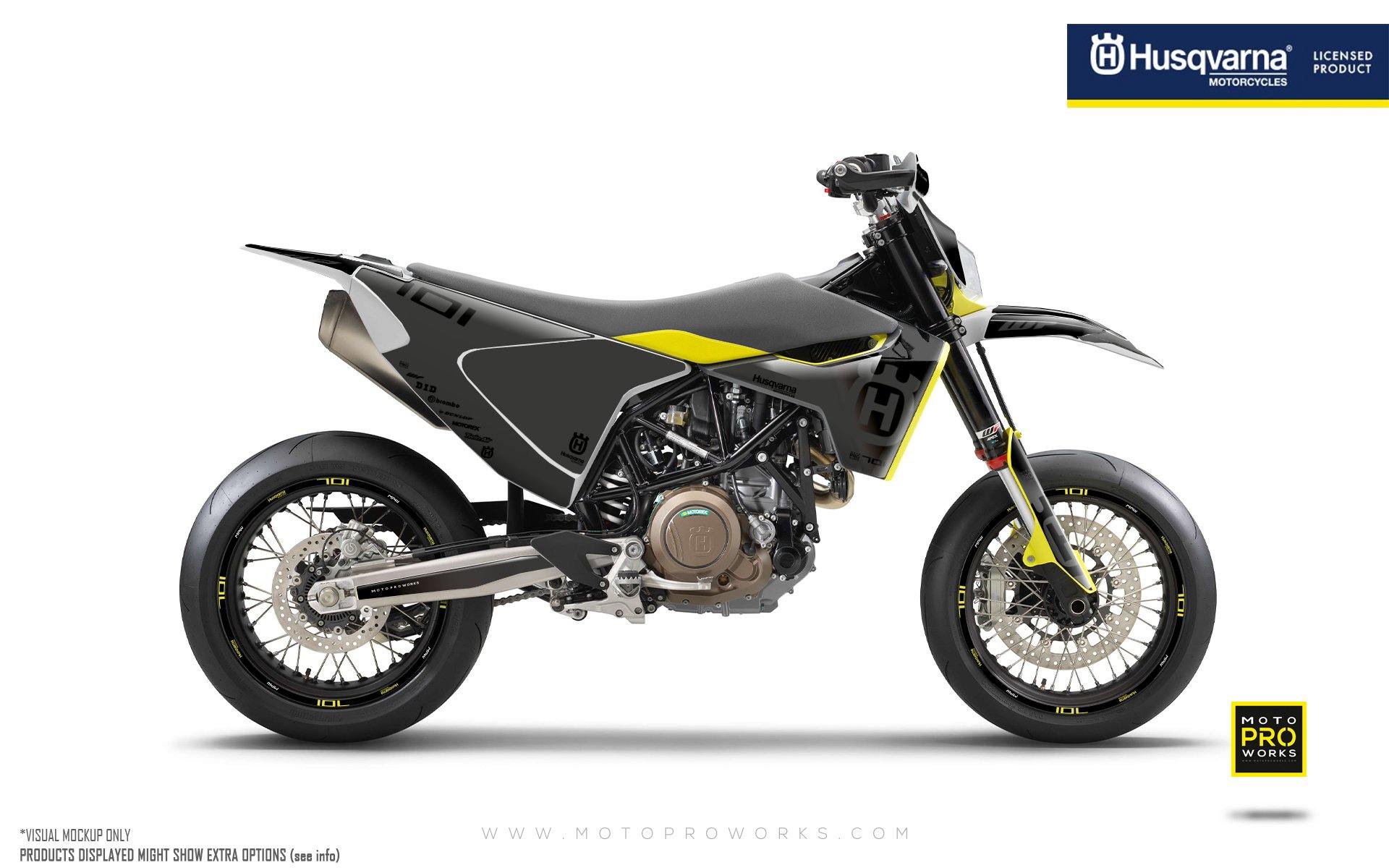 Husqvarna 701 GRAPHICS - "Ghost" (Grey/Black) - MotoProWorks
