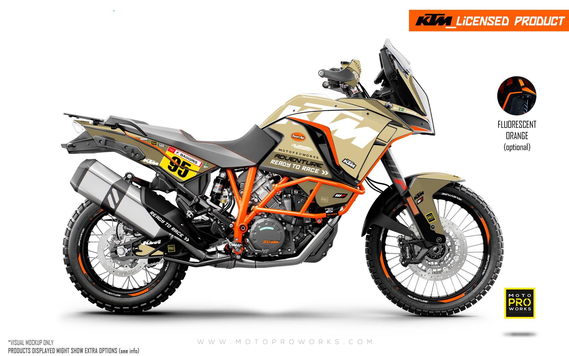 KTM 1290 Super Adventure 2017-2020 GRAPHICS - "Waypointer" (Sand) - MotoProWorks