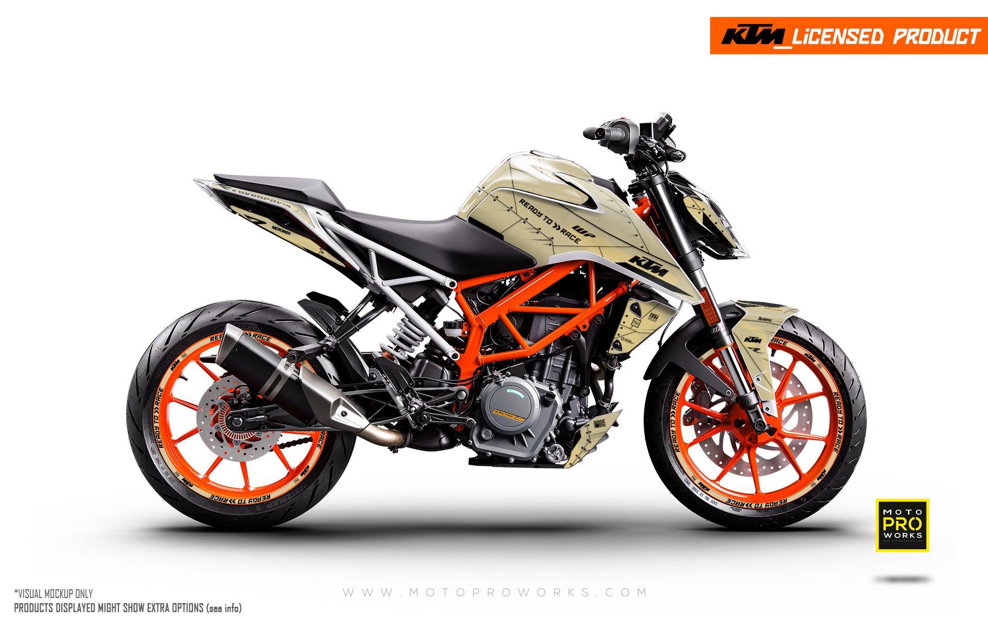 KTM 390 Duke GRAPHICS - "Liberty" (Sand) - MotoProWorks