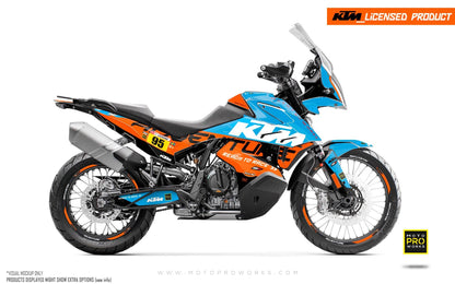 KTM 790/890 Adventure R/S GRAPHICS - "Waypointer" (Ocean) - MotoProWorks