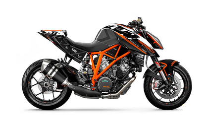 KTM 1290 Super Duke R GRAPHICS - "Rasorblade" (Black/Orange) - MotoProWorks