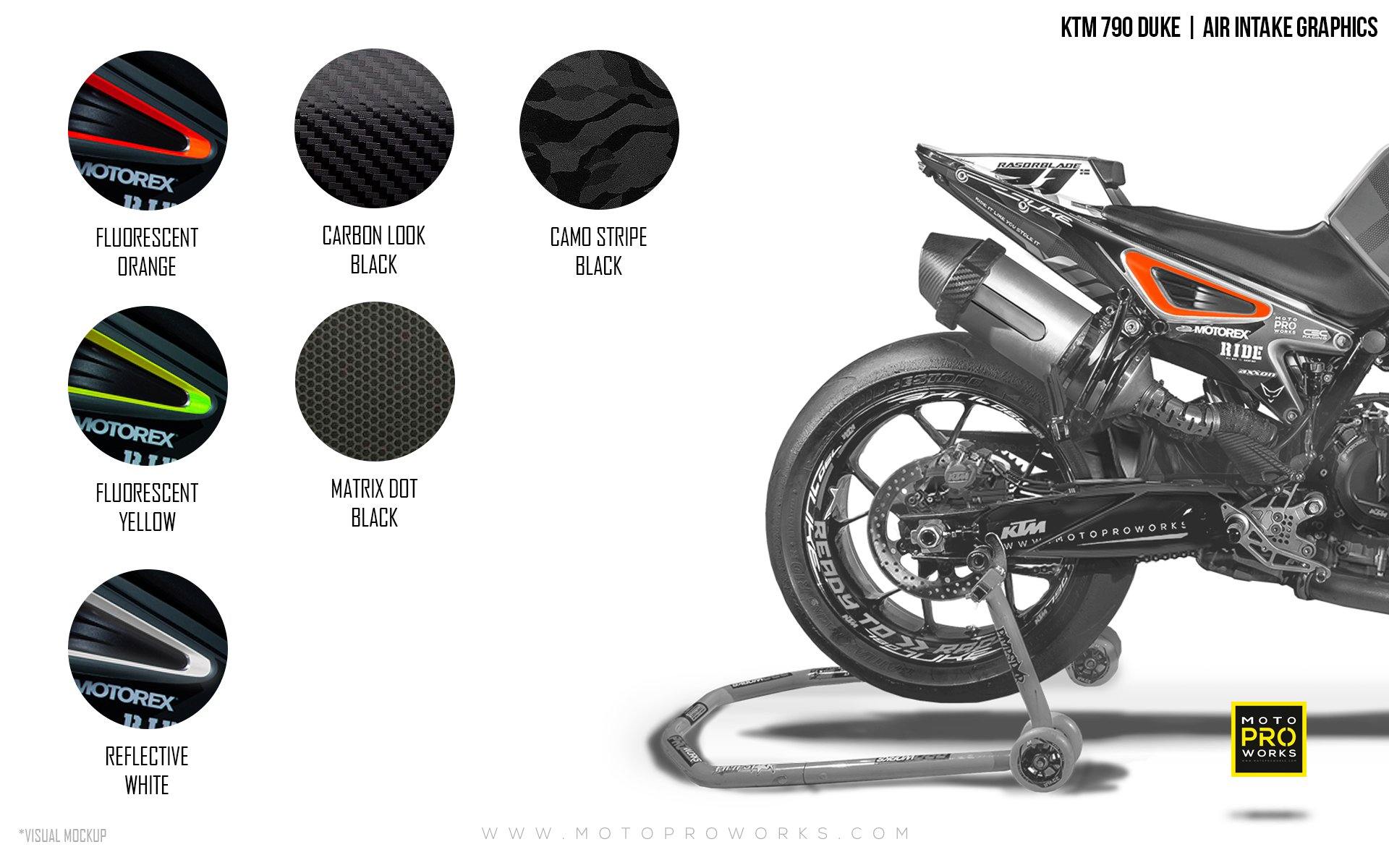 Air Intake Graphics - KTM 790/890 Duke - MotoProWorks