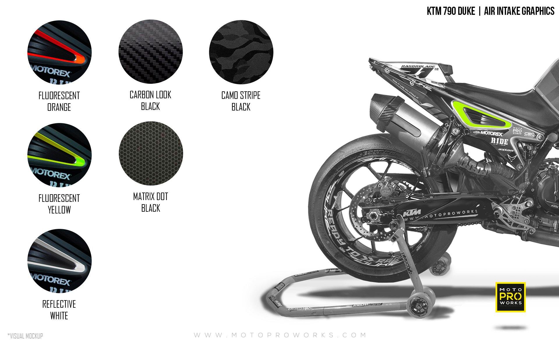 Air Intake Graphics - KTM 790/890 Duke - MotoProWorks