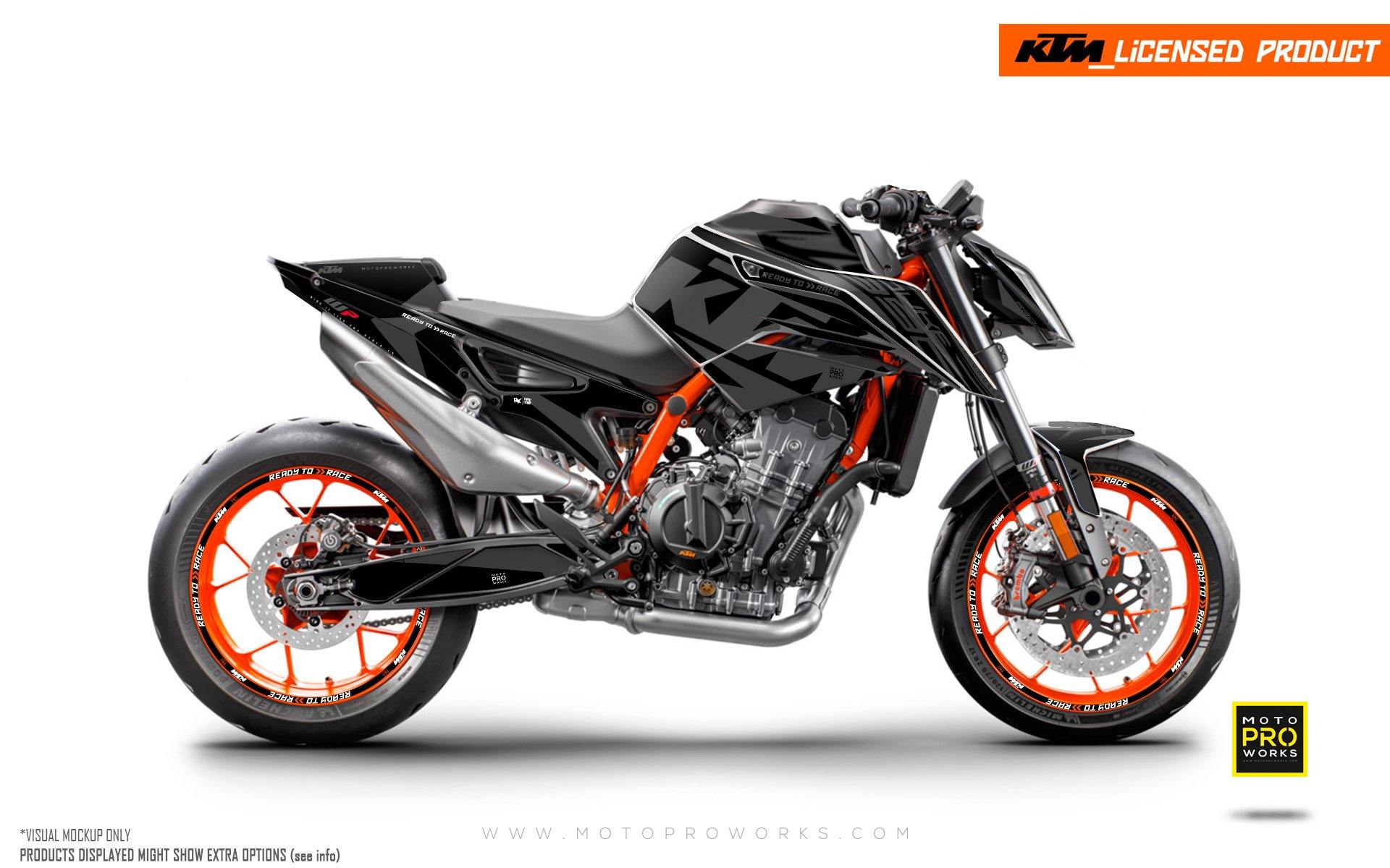 KTM 890 Duke R GRAPHICS - "Torque" (Black) - MotoProWorks