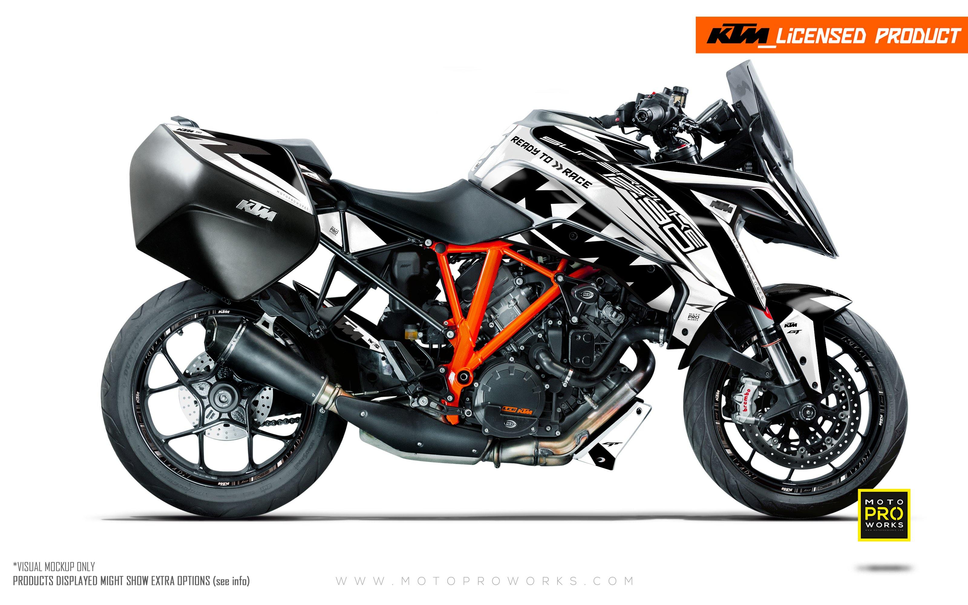 KTM 1290 Super Duke GT GRAPHICS - "Torque" (White/Black) - MotoProWorks