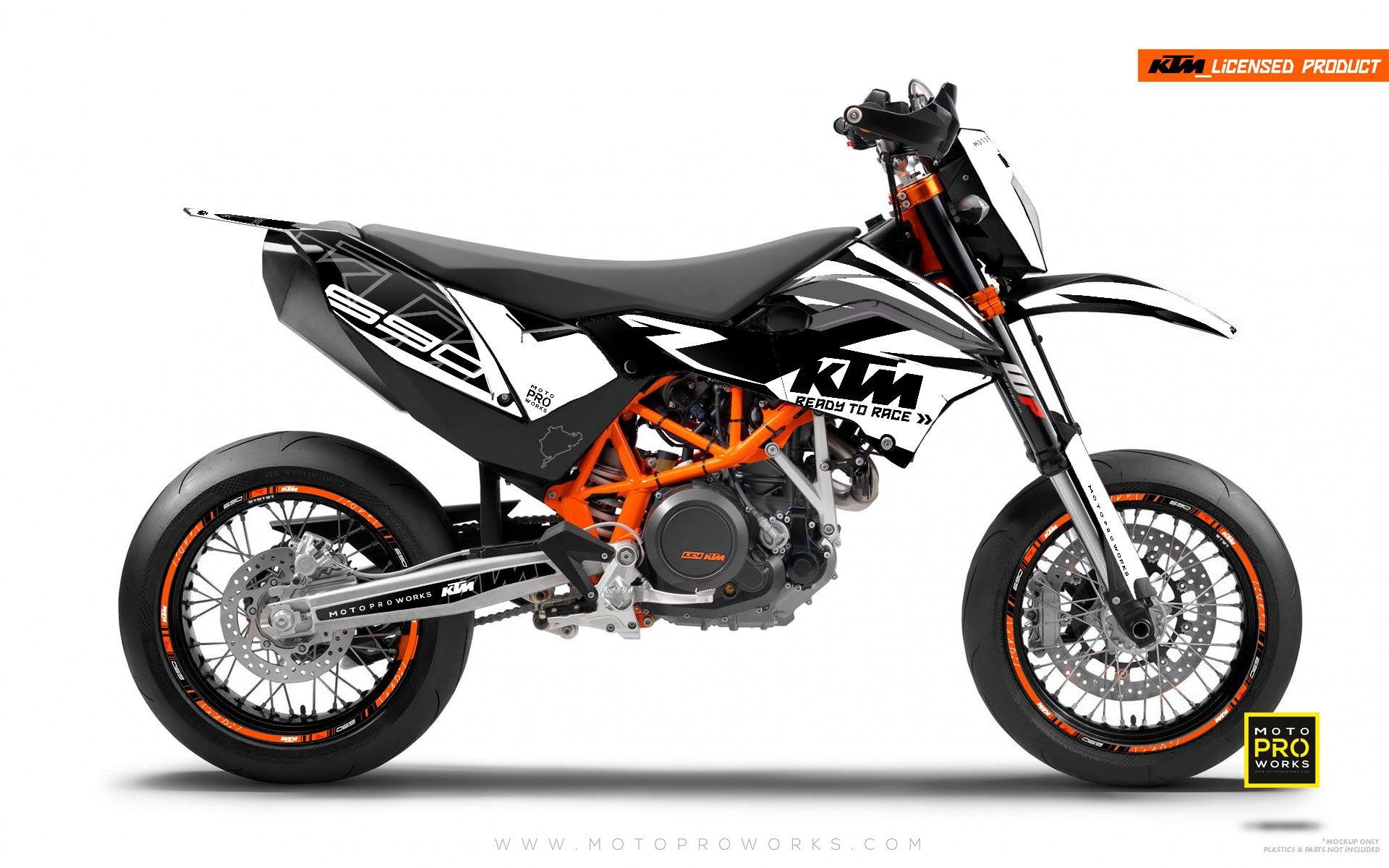 KTM 690 SMC-R GRAPHICS - "ABSTRAKT" (black/white) - MotoProWorks